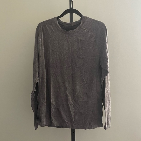 Lululemon Charcoal Grey Metal Vent Tech Long-Sleeve Shirt Size Large - Picture 1 of 5